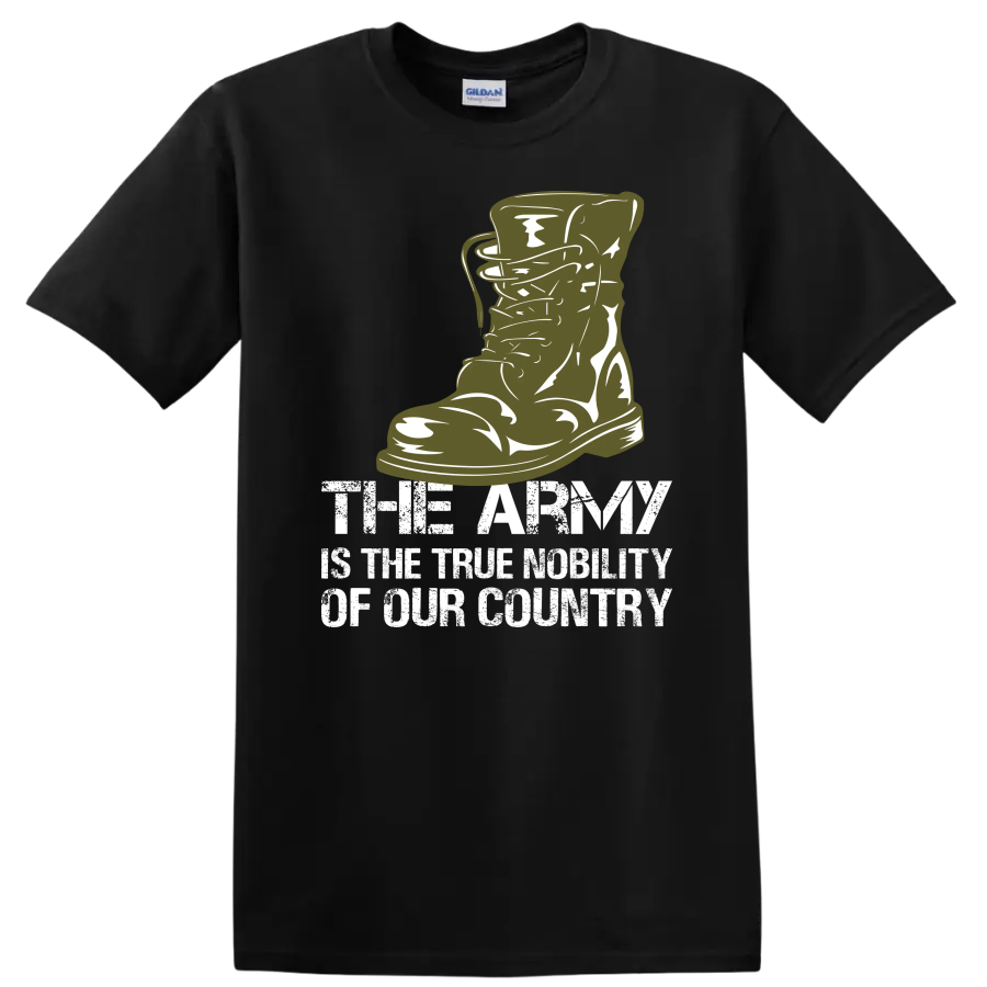 Army Boot T Shirt Graphic Military Pride Design Veteran Tribute Tee