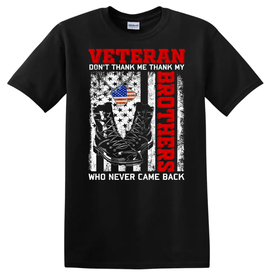 Veteran Brothers Dog Tags Army Military Pride T Shirt w/ Tee Casual Apparel