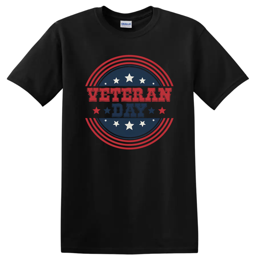 Veteran Day T Shirt Celebrate Holiday Pride Patriotic Tee Red White Blue