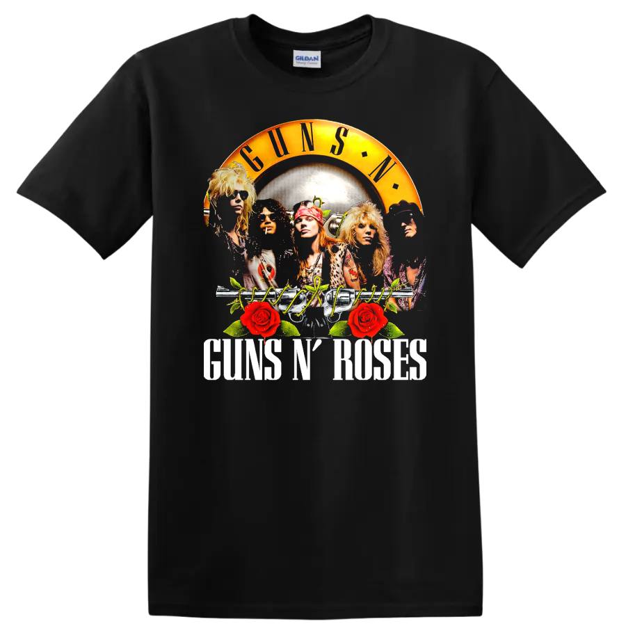 Guns N Roses Vintage Style T Shirt Music Band Tee Graphic Design Retro