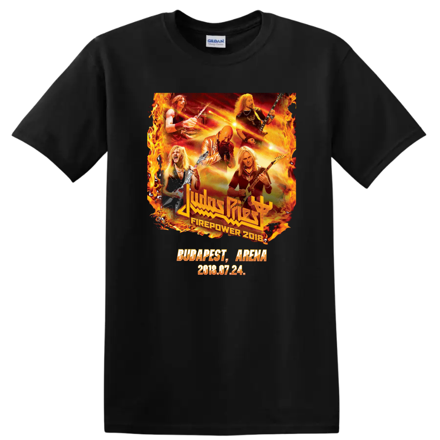 Firepower T Shirt Heavy Metal Concert Tee Budapest 2018 Band Music Fans
