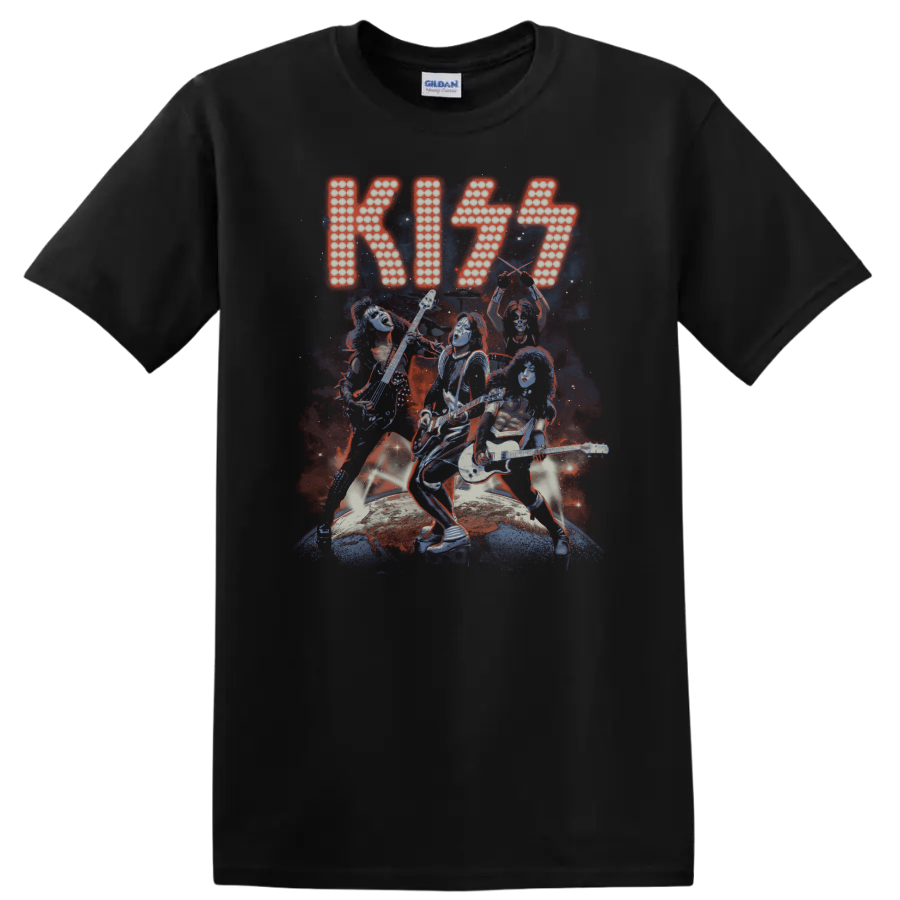 Rock Band Concert T Shirt Colorful Graphic Design Music Legends Tee