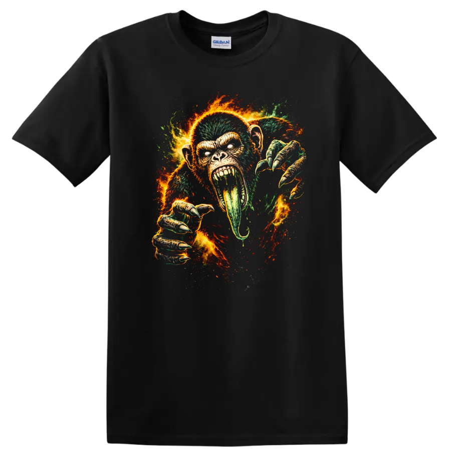 Fierce Gorilla T Shirt Wild Animal Graphic Tee for Nature Lovers and Adventurers