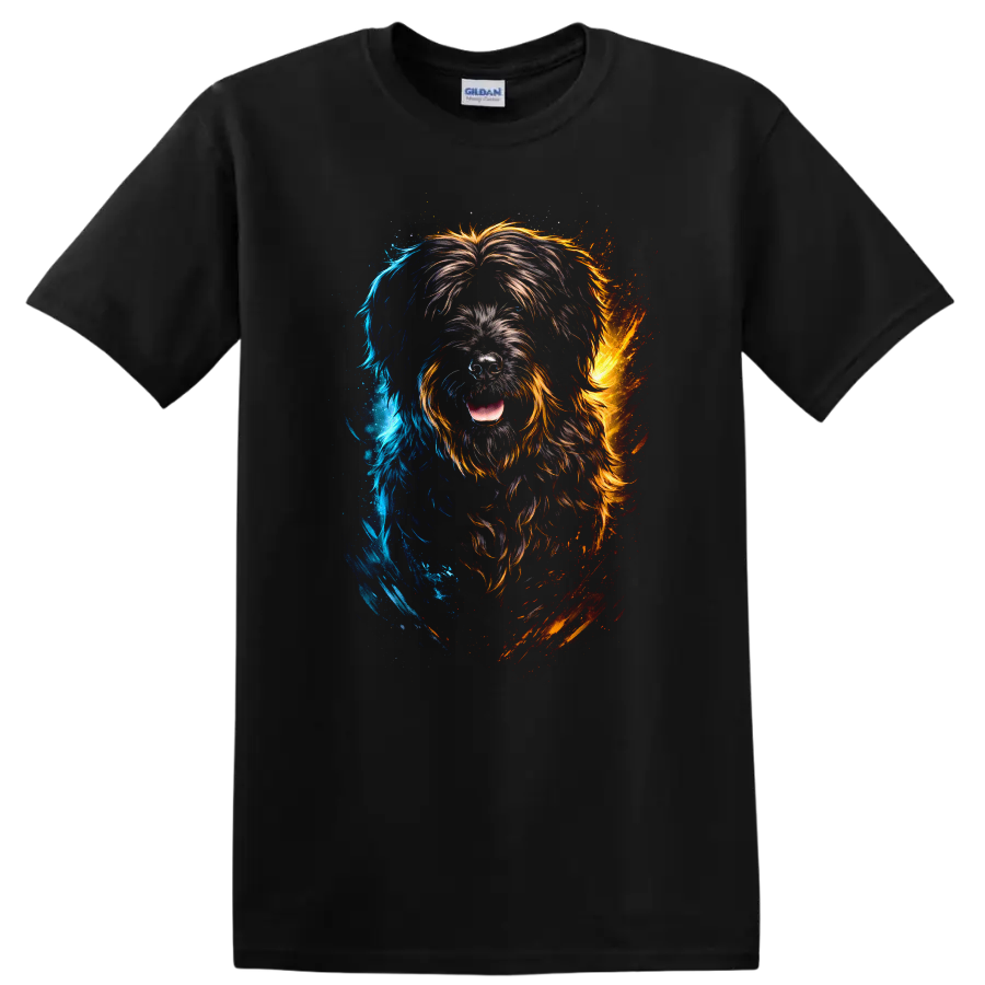 Dog Art Portrait T Shirt Colorful Dog Design Animal Lover Tee