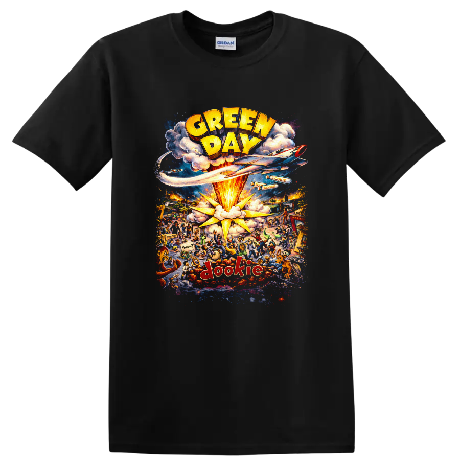 Vintage Classic Rock Dookie Album Art T Shirt Retro Music Tee Design