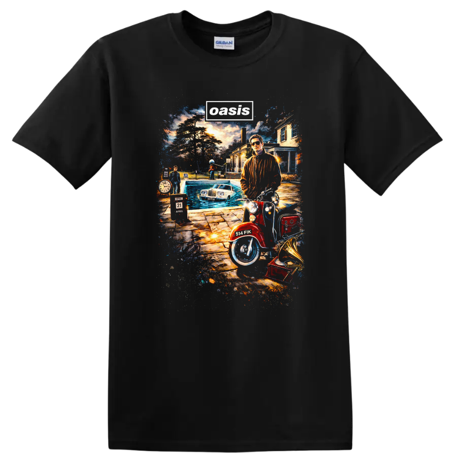 Vintage Classic Rock Album Cover Art T Shirt Retro Scooter Music Tee