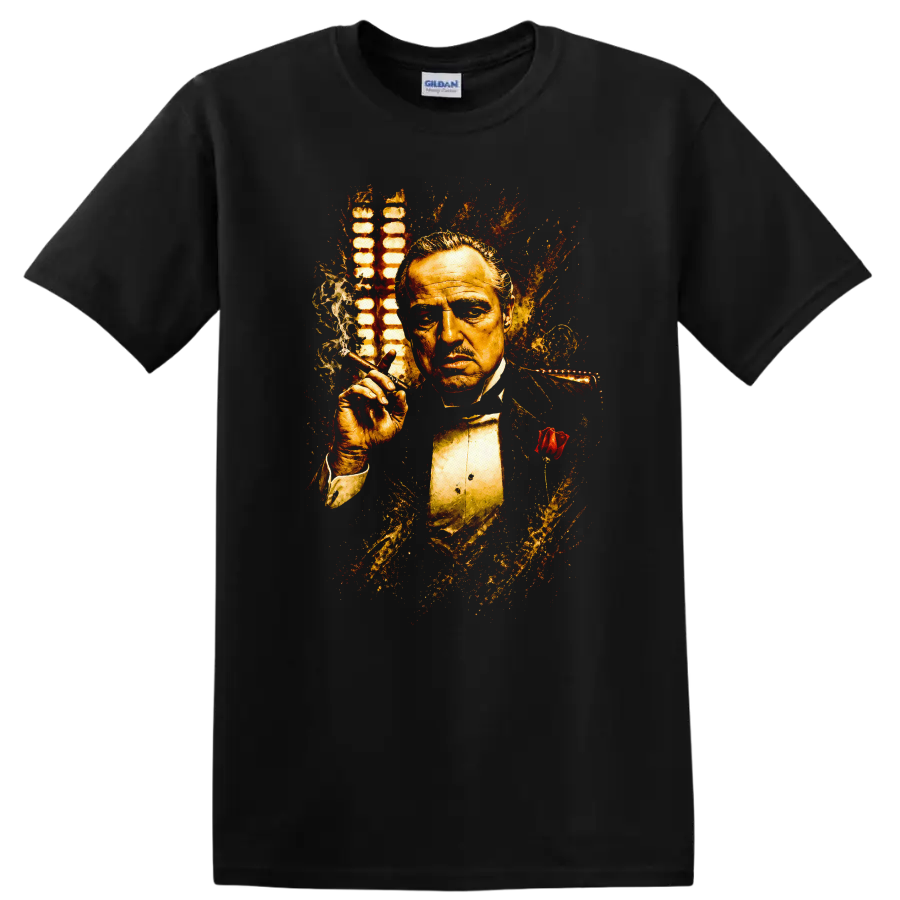 Godfather Inspired T Shirt Vintage Art Design Mafia Classic Film Tee