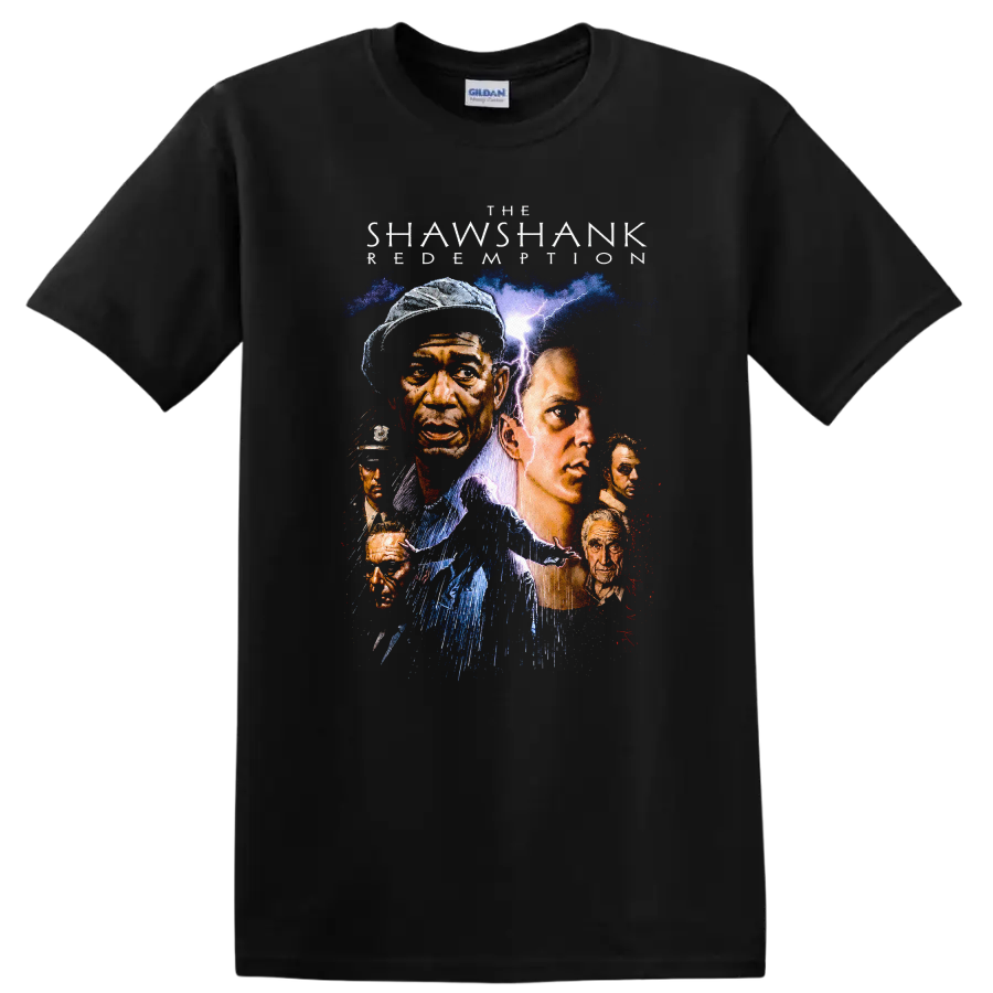 Shawshank Redemption Art T Shirt Classic Movie Graphic Tee Movie Lovers Humor