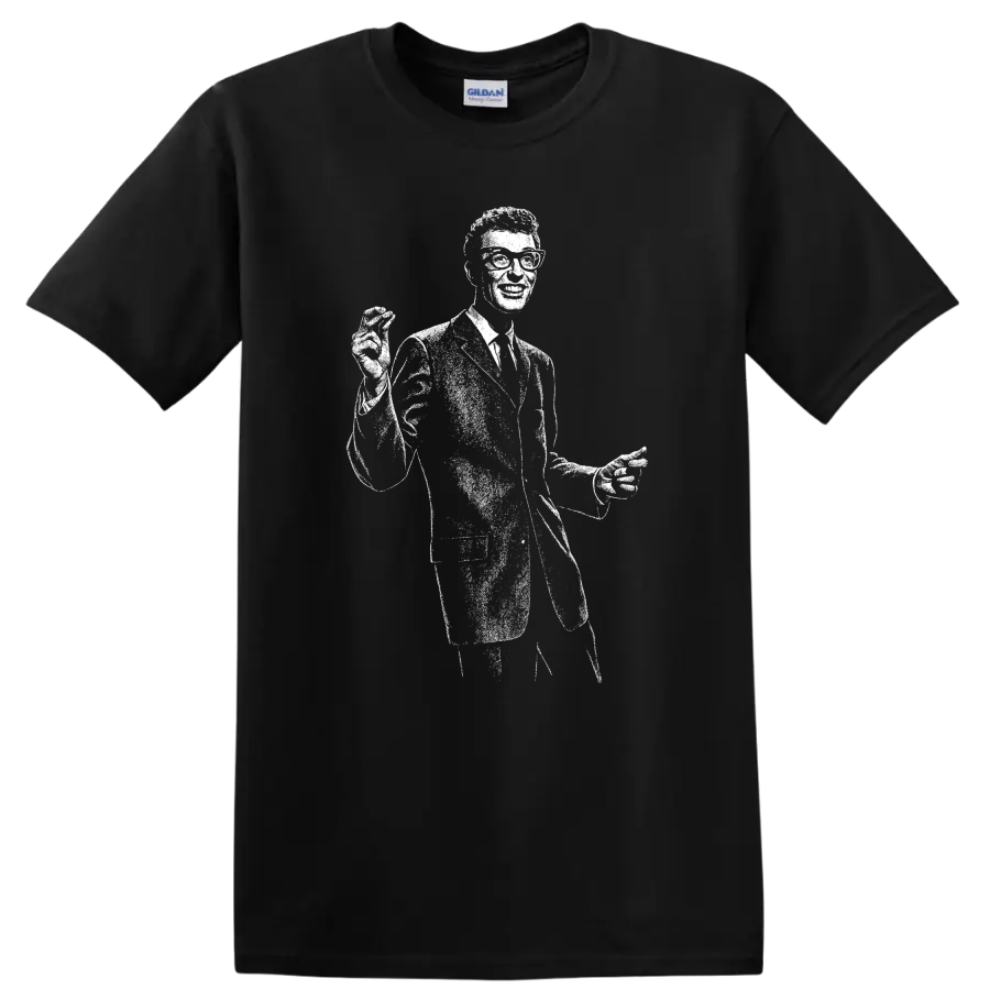 Buddy Holly T Shirt Rock Legend Guitar Singer Silhouette Retro Music Gift Tee