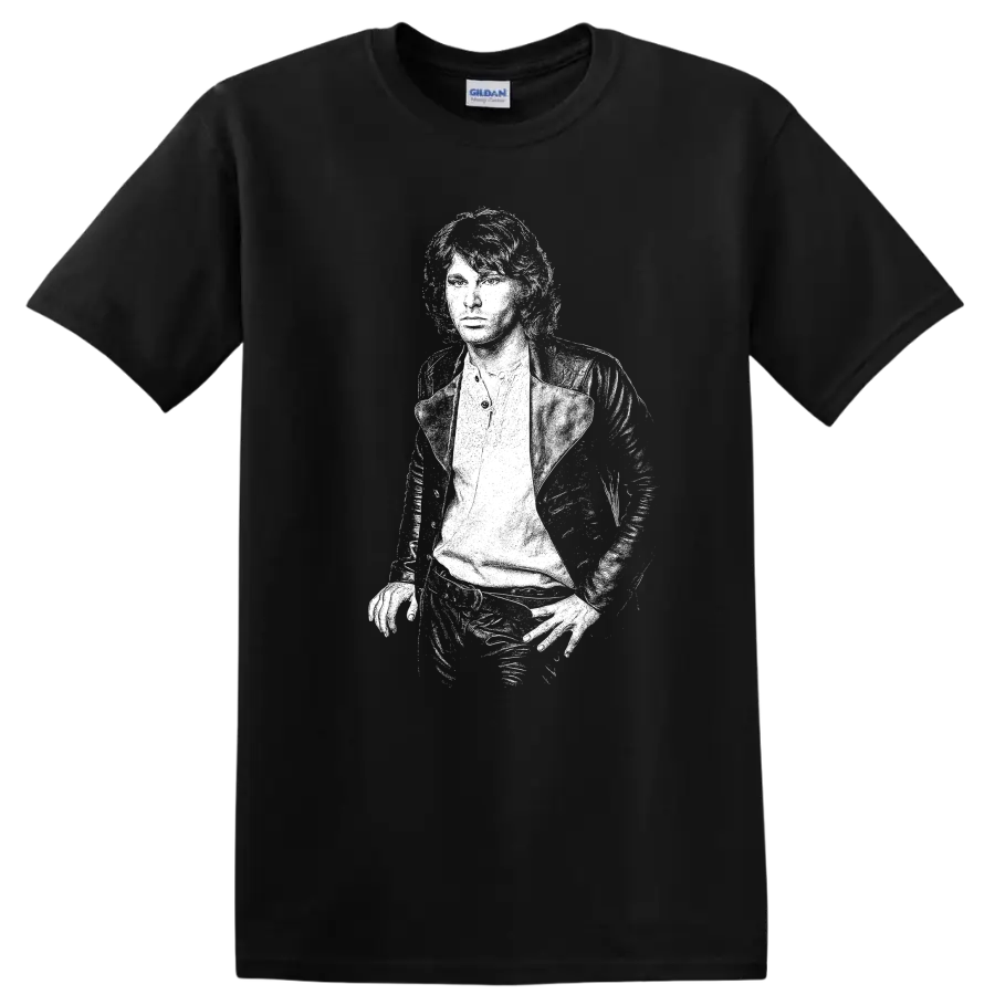 Jim Morrison Rock Legends T Shirt The Doors Portrait Vintage Style Tee