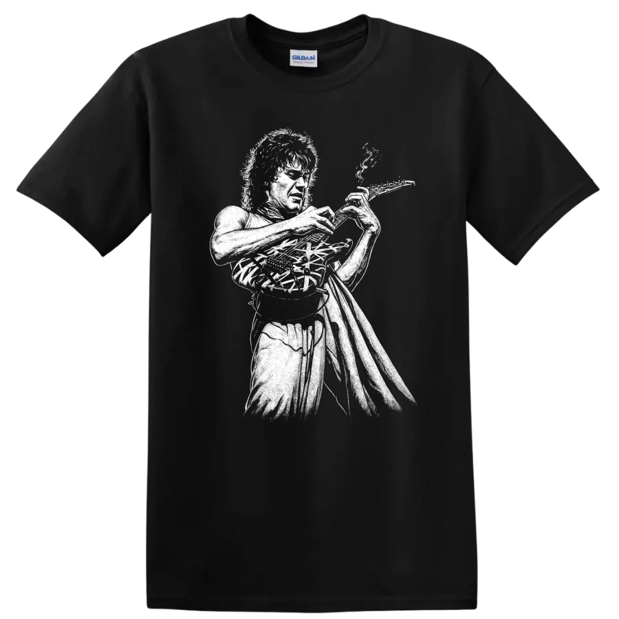 Eddie Van Halen Rock Legends Portrait T Shirt Guitar Iconic Music Tee