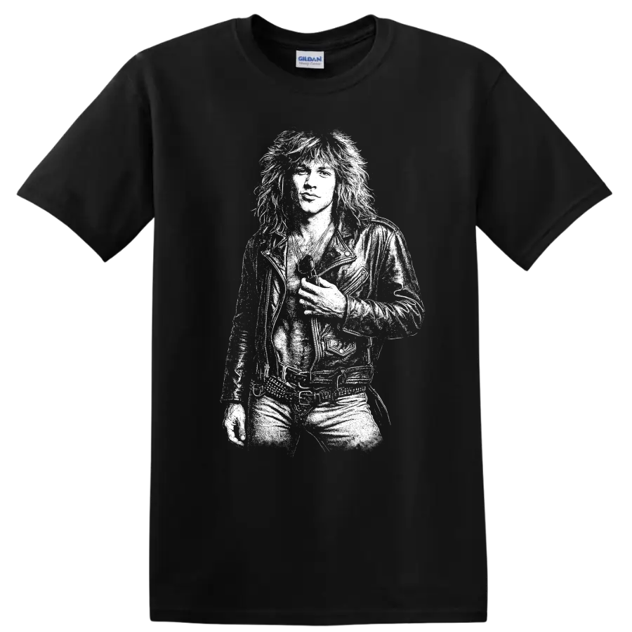 Jon Bon Jovi Rock Legends Tribute T Shirt Classic Portrait Tee