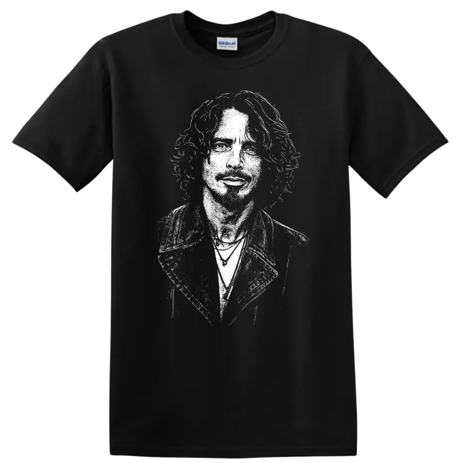 Chris Cornell Rock Legends Portrait T Shirt Tribute Graphic Music Tee
