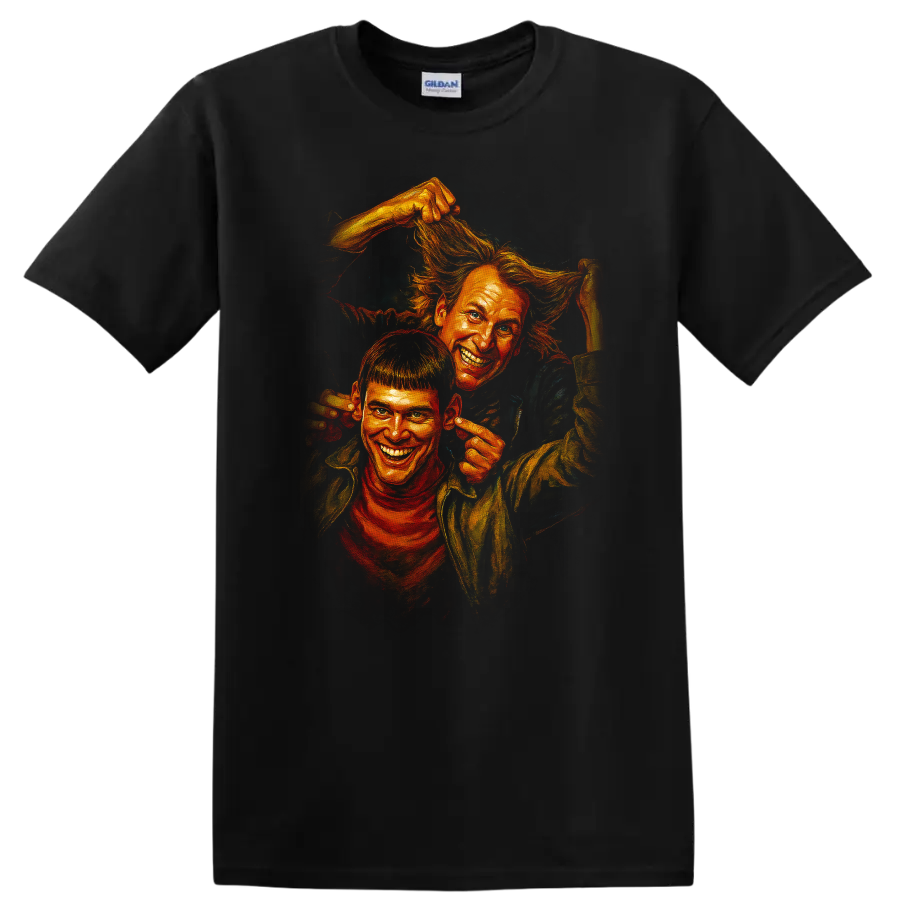 Dumb and Dumber Movie Parody T Shirt Double Portrait Funny Tee