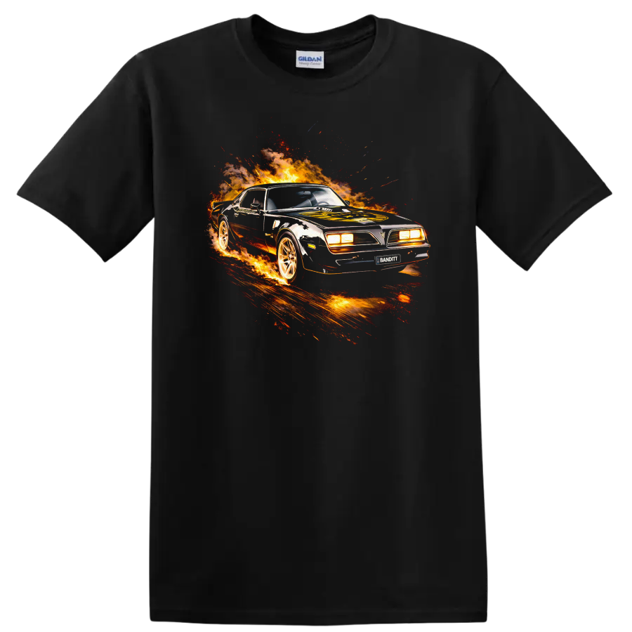 Pontiac Firebird Trans Am Old Car Fire Graphic T Shirt Retro Muscle Tee