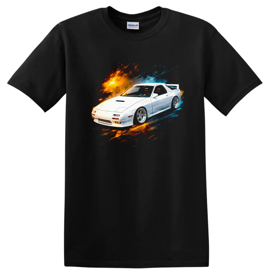 Mazda RX 7 FC3S Old Car T Shirt JDM Coupe Drift Graphic Tee
