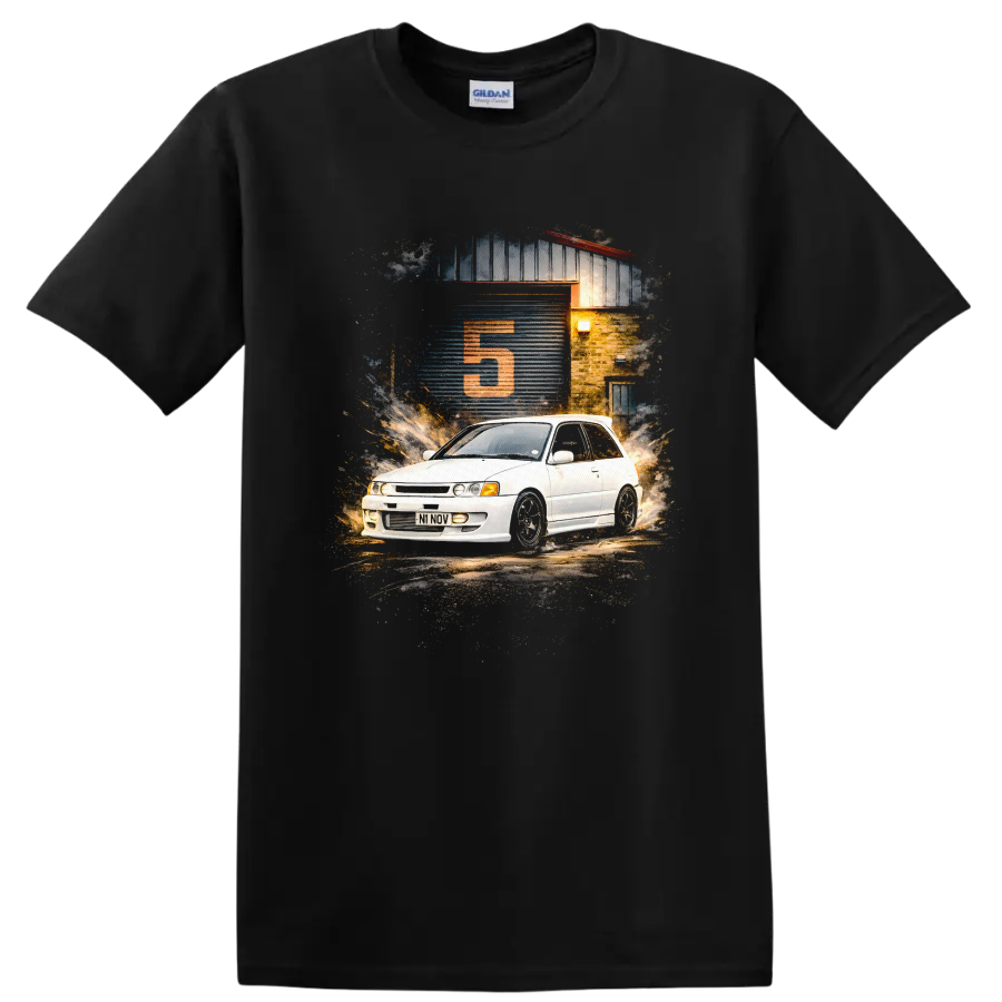 Toyota Starlet GT Turbo T Shirt Old Car JDM Hatchback Racing Tee