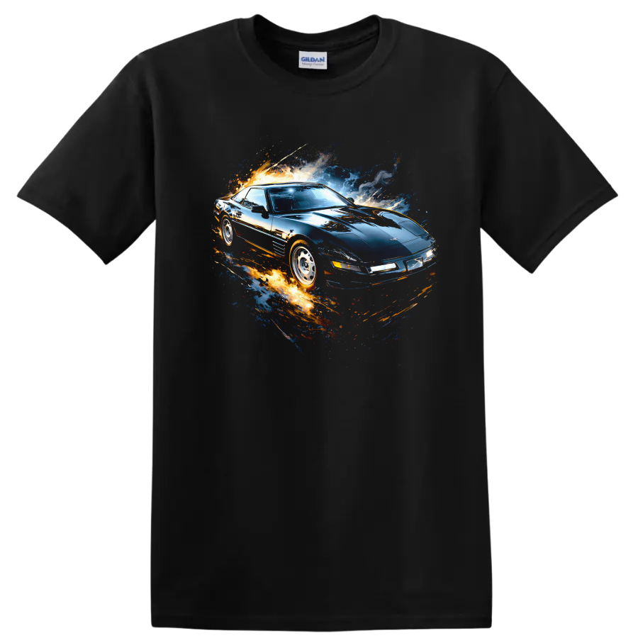 Chevrolet Corvette C4 Old Car T Shirt Classic Sports Car Retro Racing Tee