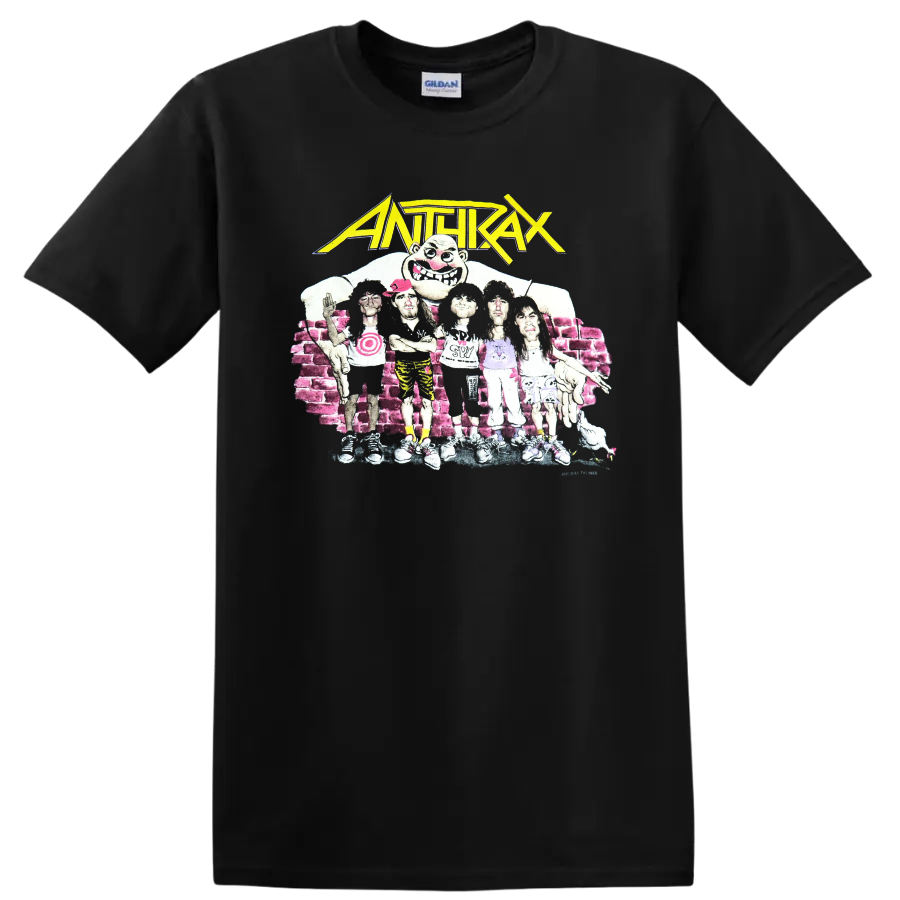 Anthrax Rock Metal Music T Shirt Band Cartoon Tee Vintage Concert Style