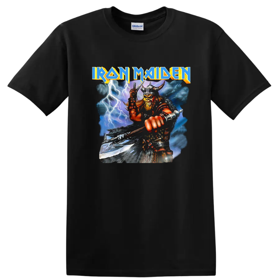 Iron Maiden Viking Warrior T Shirt Heavy Metal Skull Art Tee