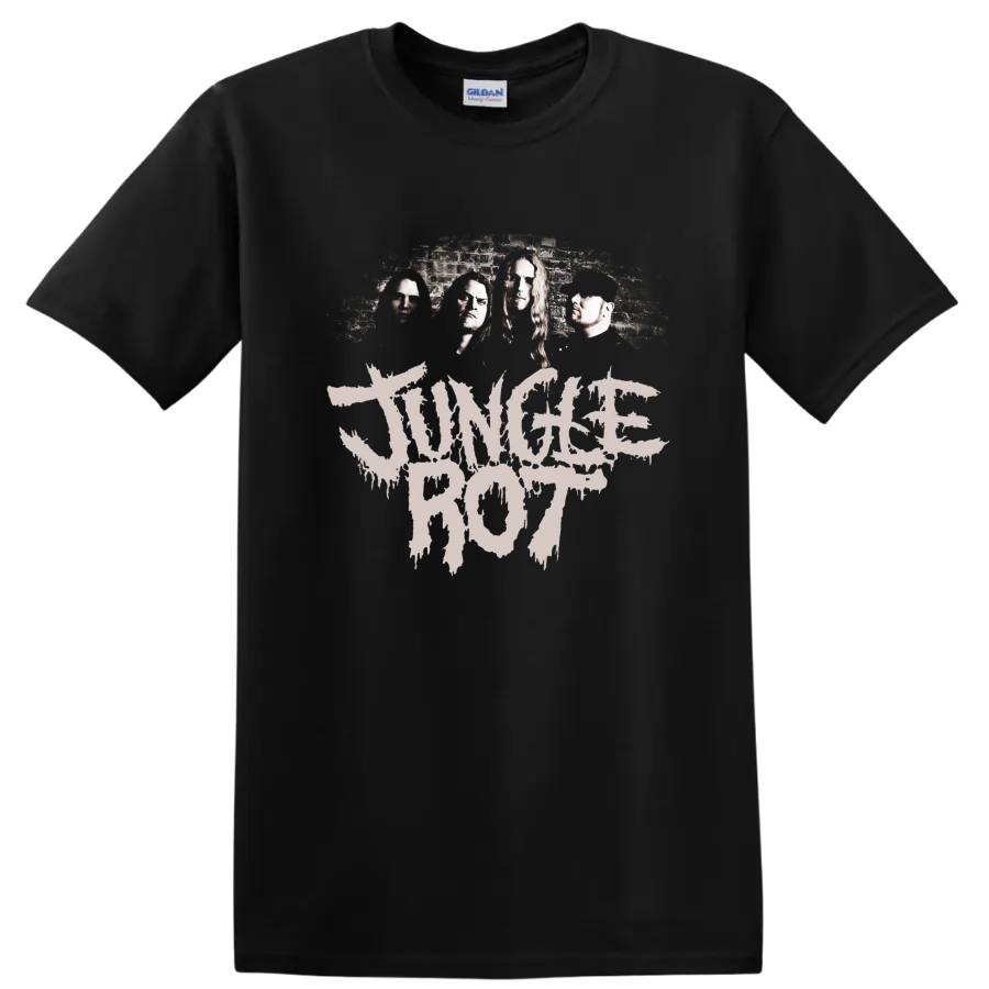Jungle Rot Death Metal T Shirt Band Photo Horror Style Heavy Metal Tee