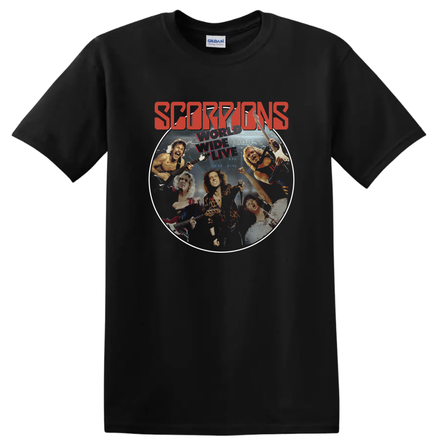 Scorpions Rock Metal Music T Shirt World Wide Live Band Tee