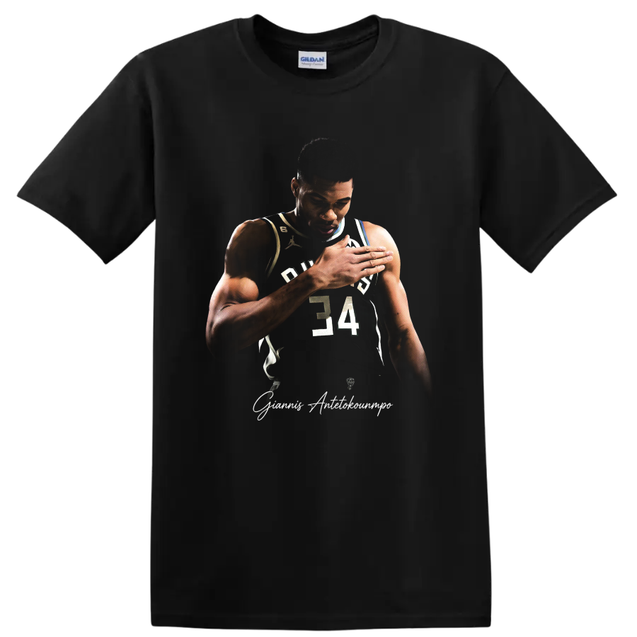 Giannis Antetokounmpo Basketball T Shirt Milwaukee Bucks Player Tee