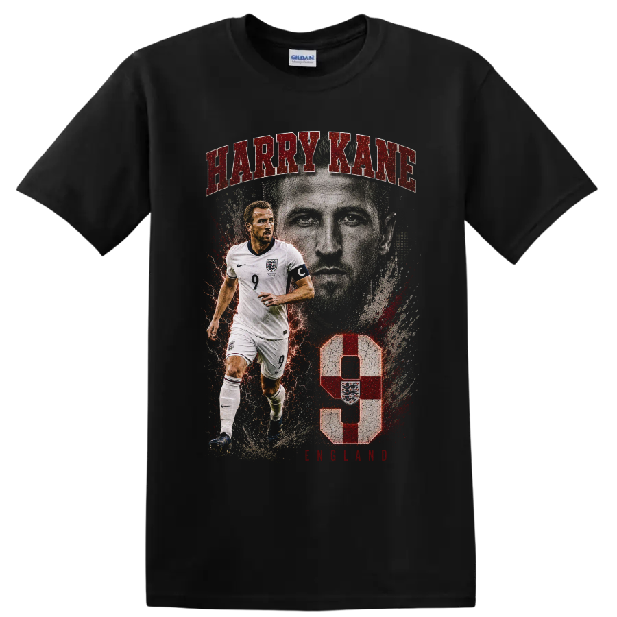 Harry Kane England Soccer Player T Shirt Number 9 Football Sports Tee