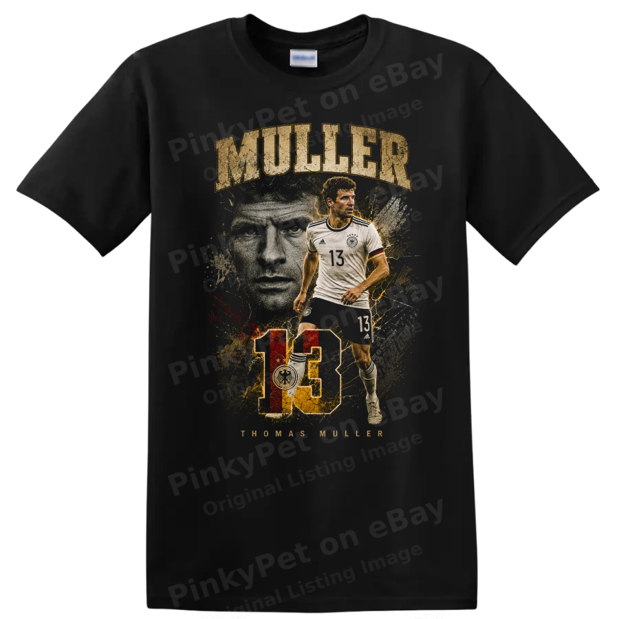 Soccer Player Thomas Muller Germany T Shirt Vintage Action Portrait Tee