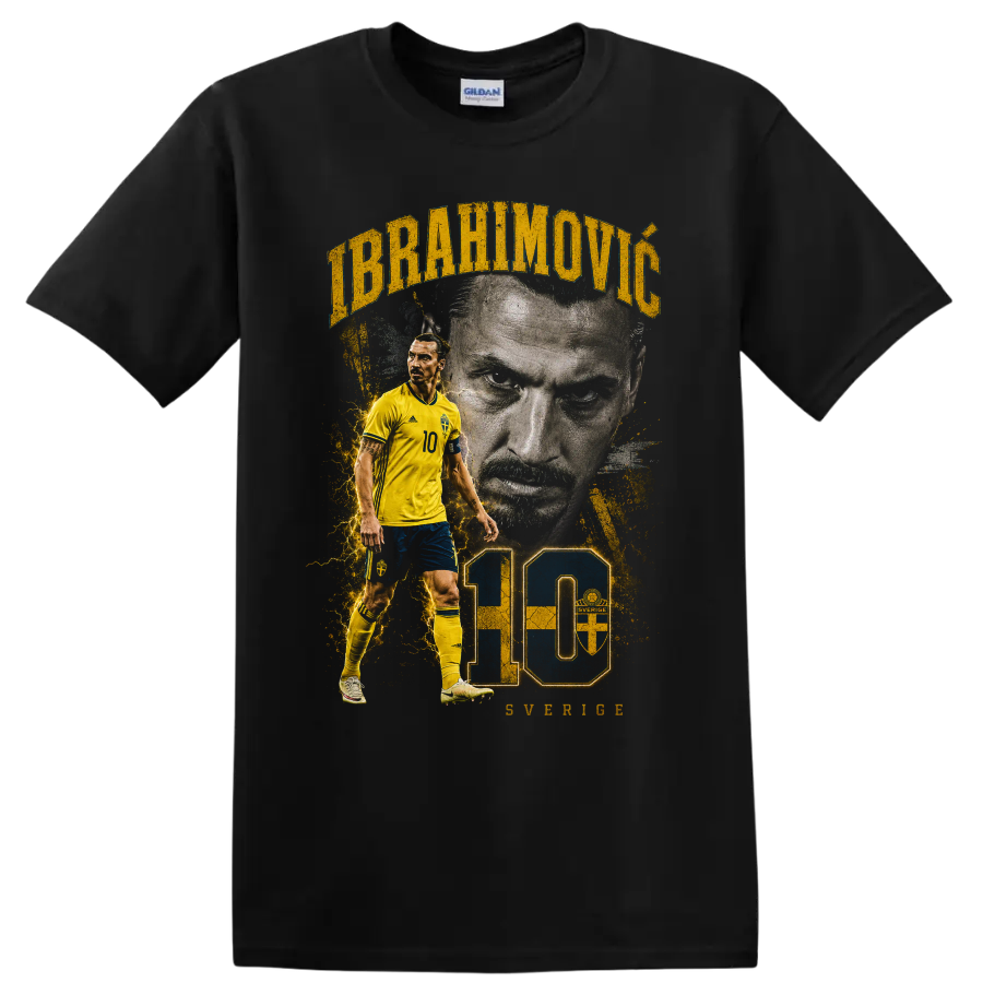 Zlatan Ibrahimovic Sweden Soccer Player T Shirt Number 10 Football Tee