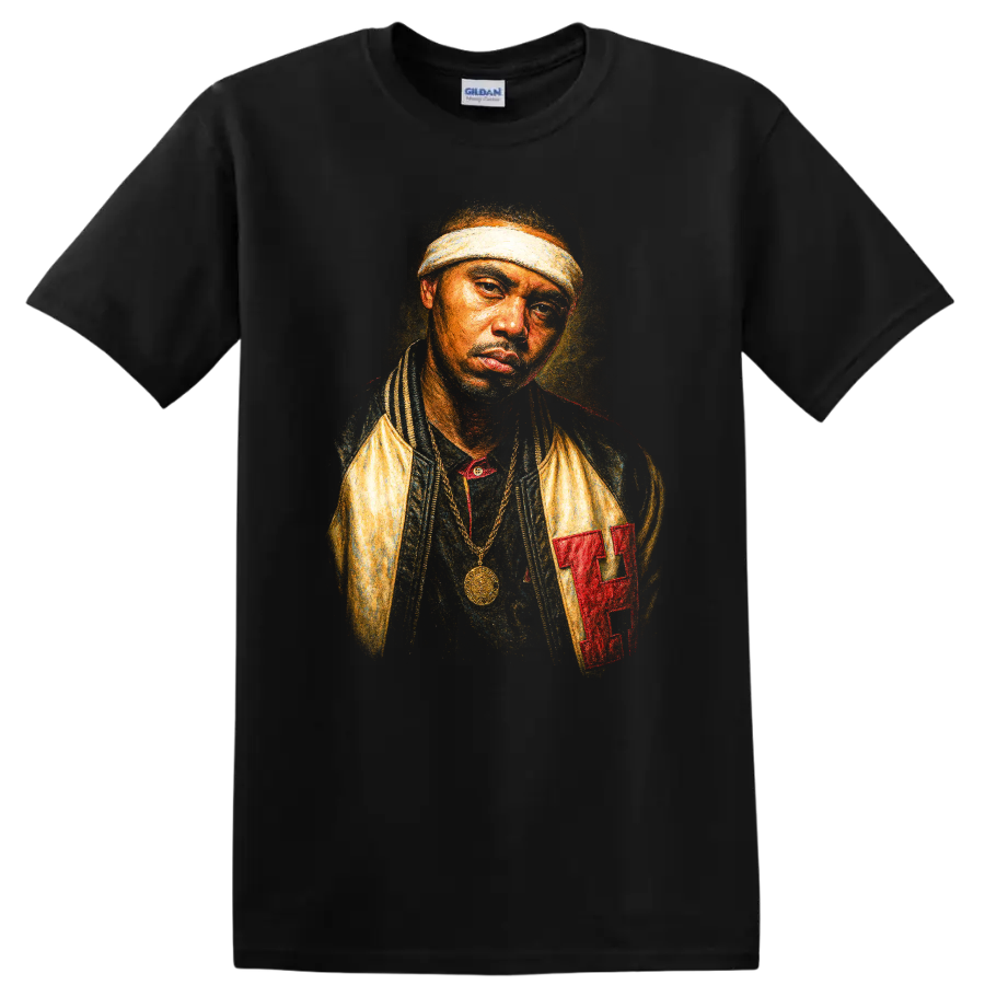 LL Cool J Hip Hop Portrait T Shirt Fields Of Art Classic Rap Tee