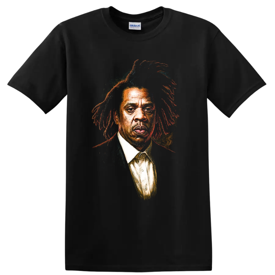 Jay Z Portrait Hip Hop Rapper Businessman T Shirt Urban Music Tee