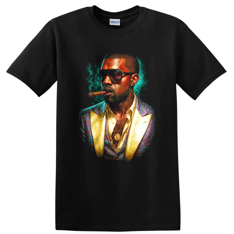 Hip Hop Pitbull Stylized Portrait Artwork T Shirt Rap Music Tee