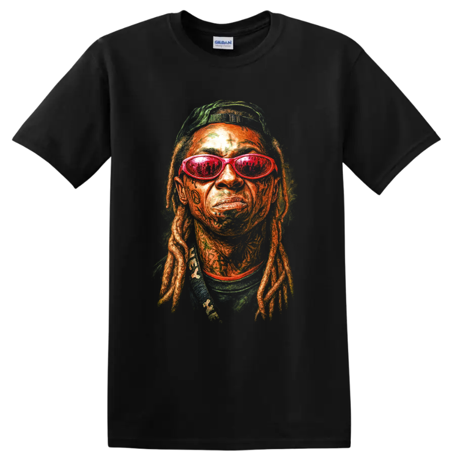 Lil Wayne Pop Art Portrait Hip Hop Music Fan T Shirt Colorful Urban Tee