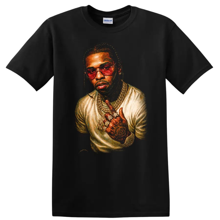 Pop Smoke Hip Hop Portrait T Shirt Brooklyn Drill Rapper Streetwear Tee