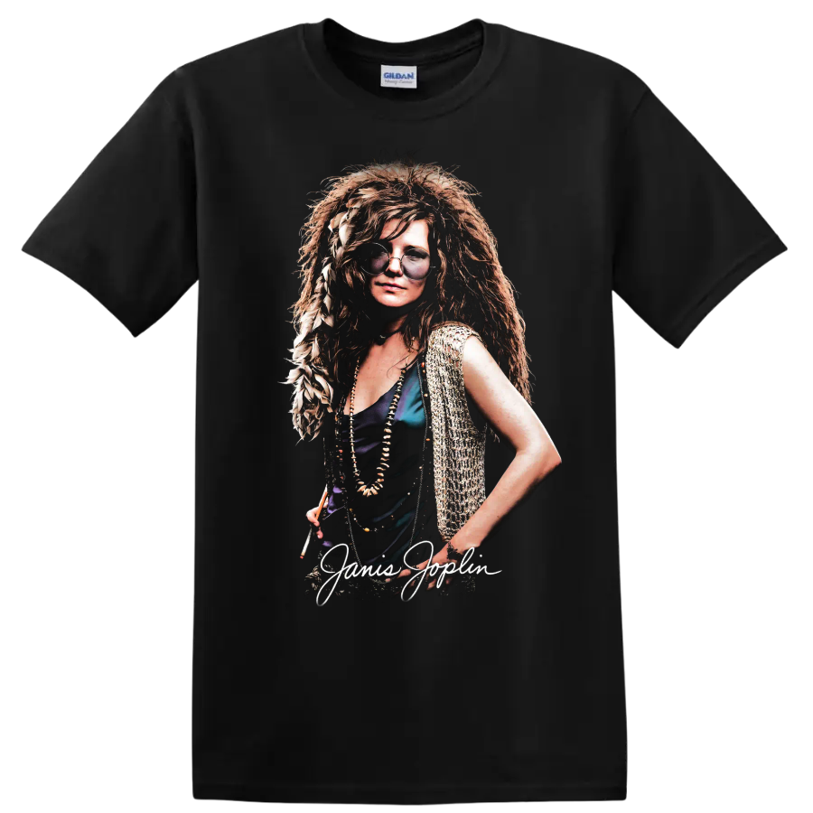 Janis Joplin Pop Art Portrait Rock Music T Shirt Vintage Woman Tee