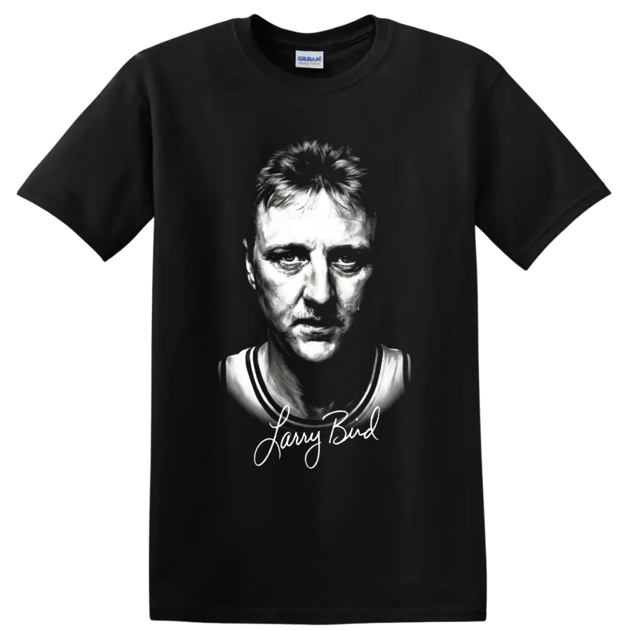 Larry Bird Basketball T Shirt Boston Celtics 33 Player Portrait Graphic Tee Gift