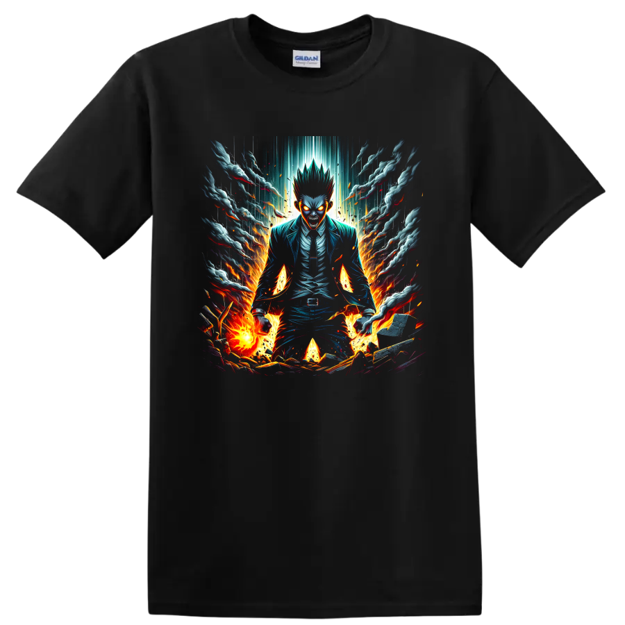 Souichi Kiruma Usogui T Shirt Fiery Anime Villain Graphic Art Manga Style Tee