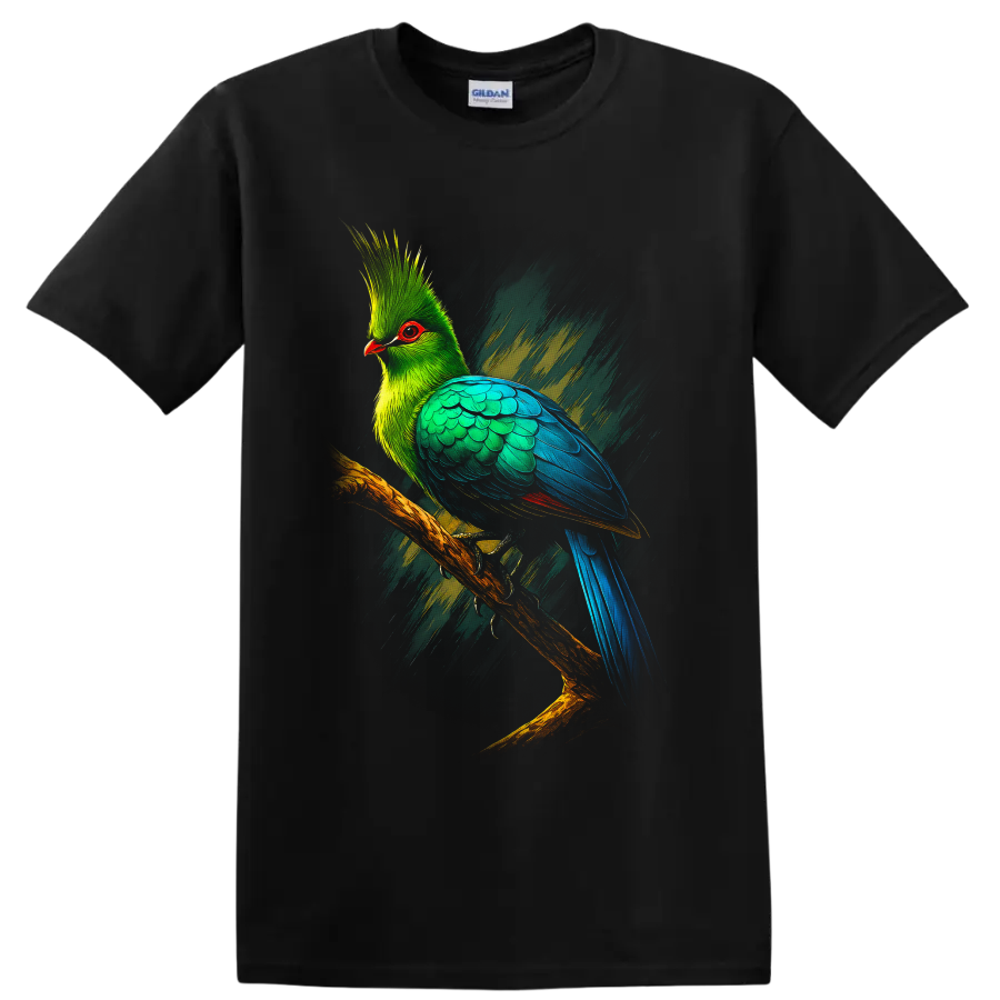 Great Blue Turaco T Shirt Vibrant Tropical Bird Art Nature Lover Tee Gift Idea