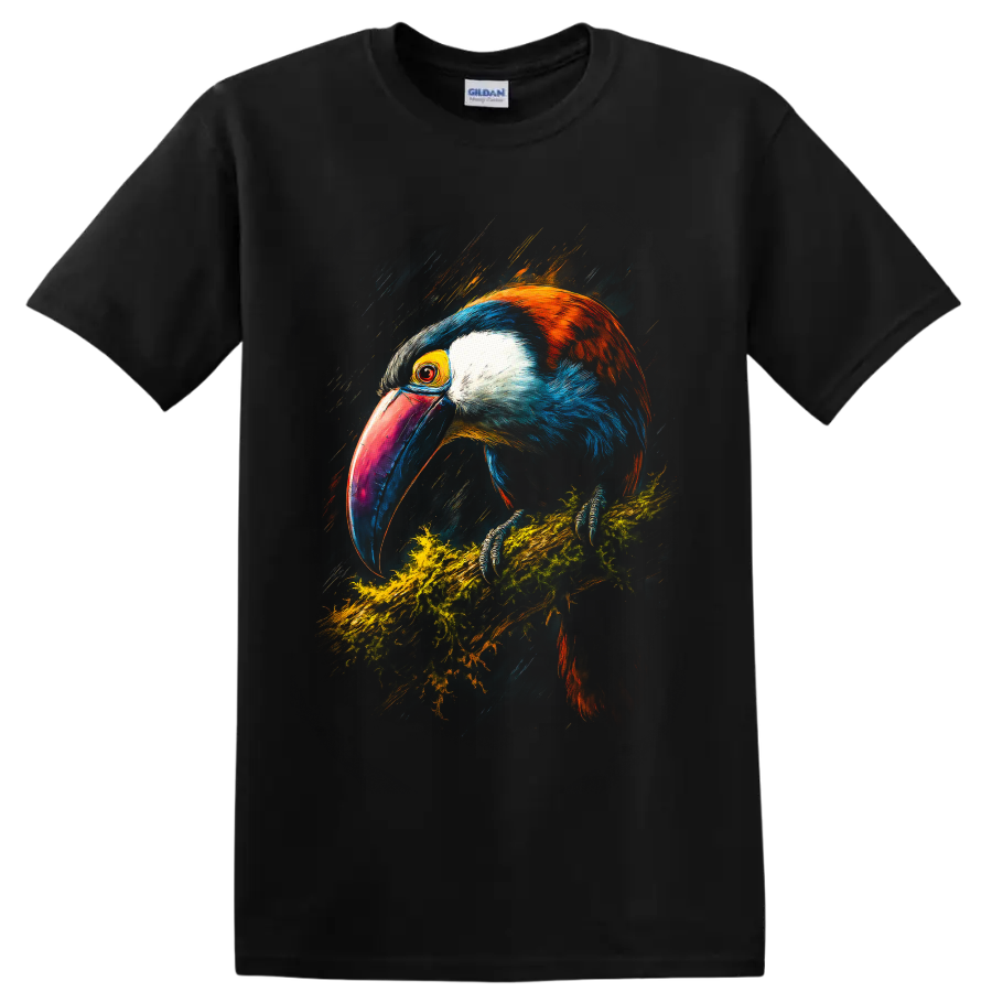 Toucan Bird T Shirt Colorful Tropical Wildlife Art Nature Lover Graphic Tee Gift