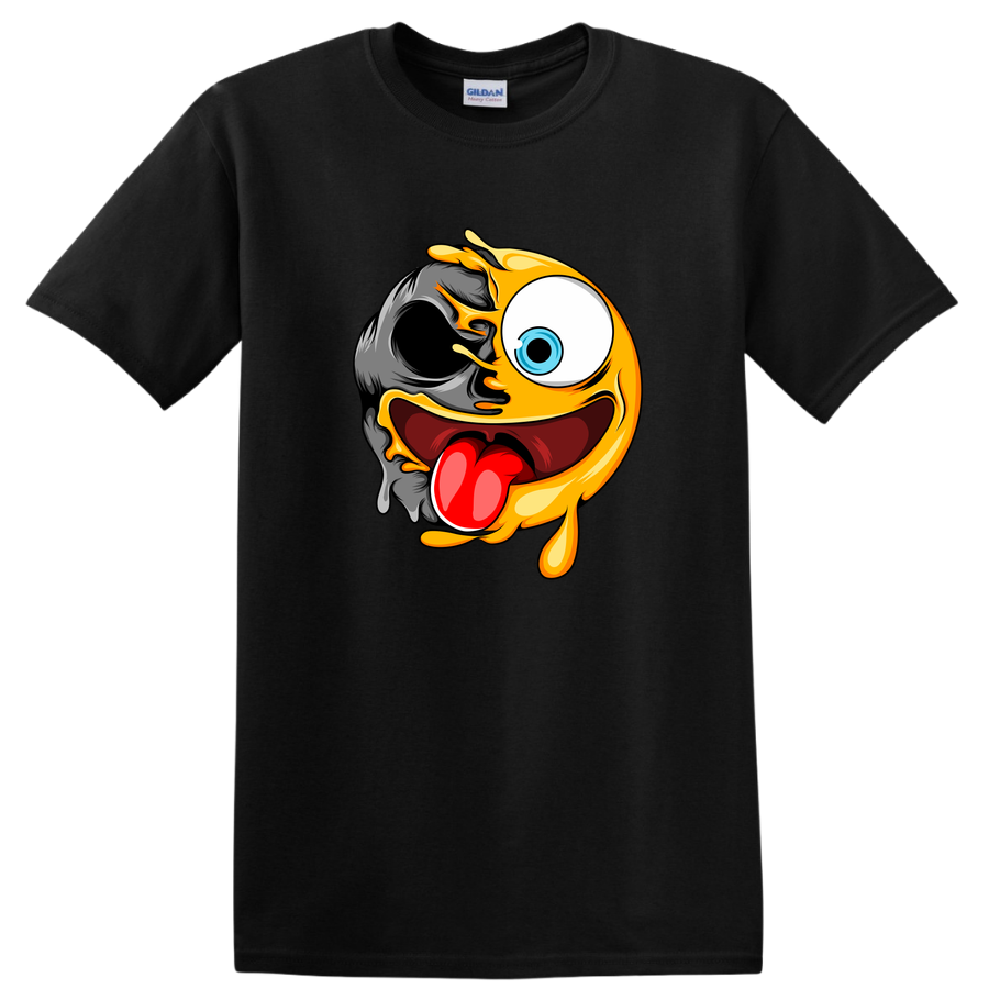 Funny Skull Emoji T Shirt for Halloween Lovers Cute Tee with Tongue Out