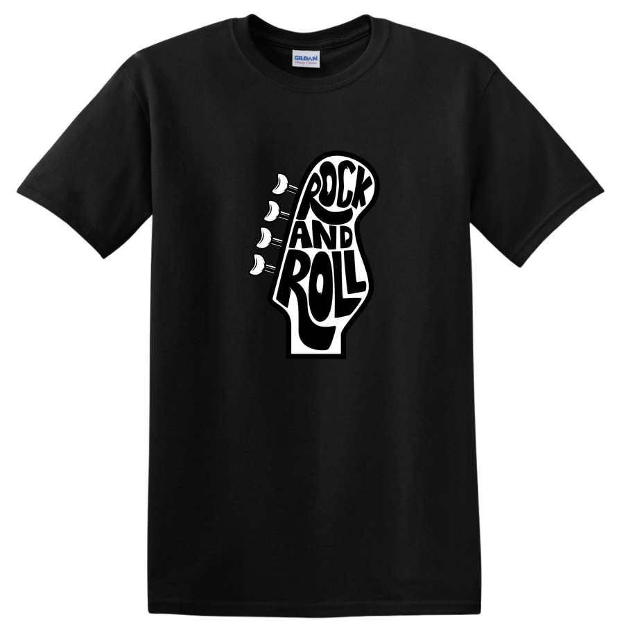 Rock and Roll T Shirt Guitar Vintage Music Gift for Musicians Graphic Tee