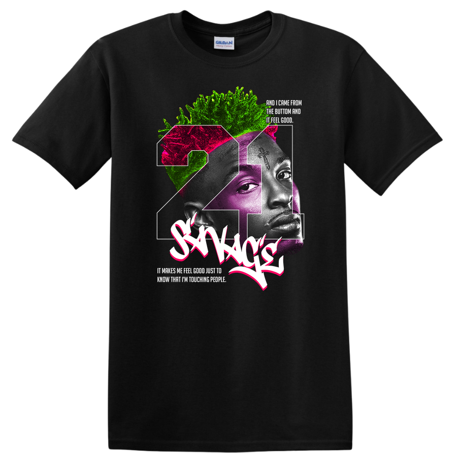 21 Savage T Shirt Cool Graphic Design Rapper Tee Fun Quote Urban Style