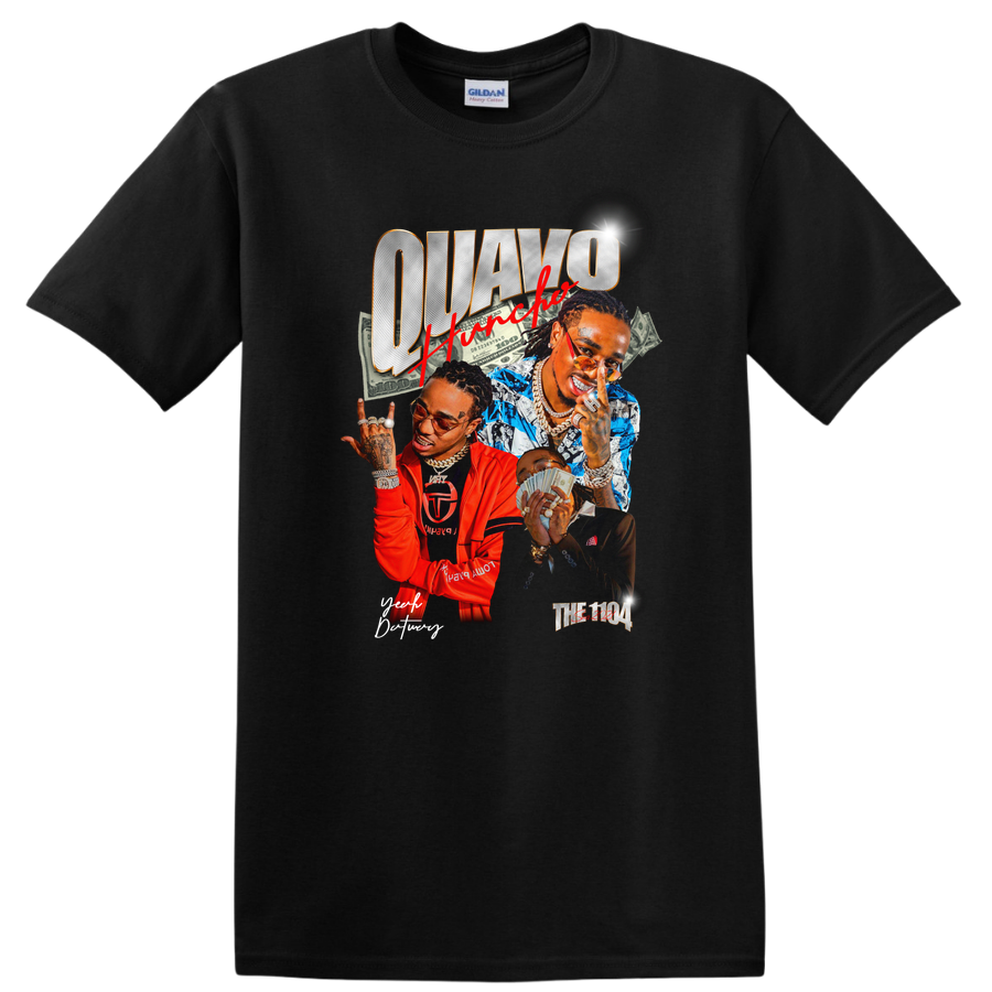 Quavo Huncho Money T Shirt Graphic Tee for Hip Hop Fans and Streetwear Lovers