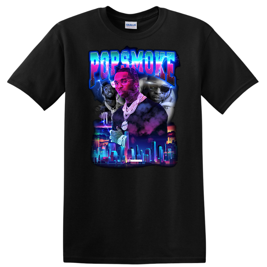 Pop Smoke T Shirt Vintage Graphic Tee Hip Hop Streetwear Music Lovers Gift