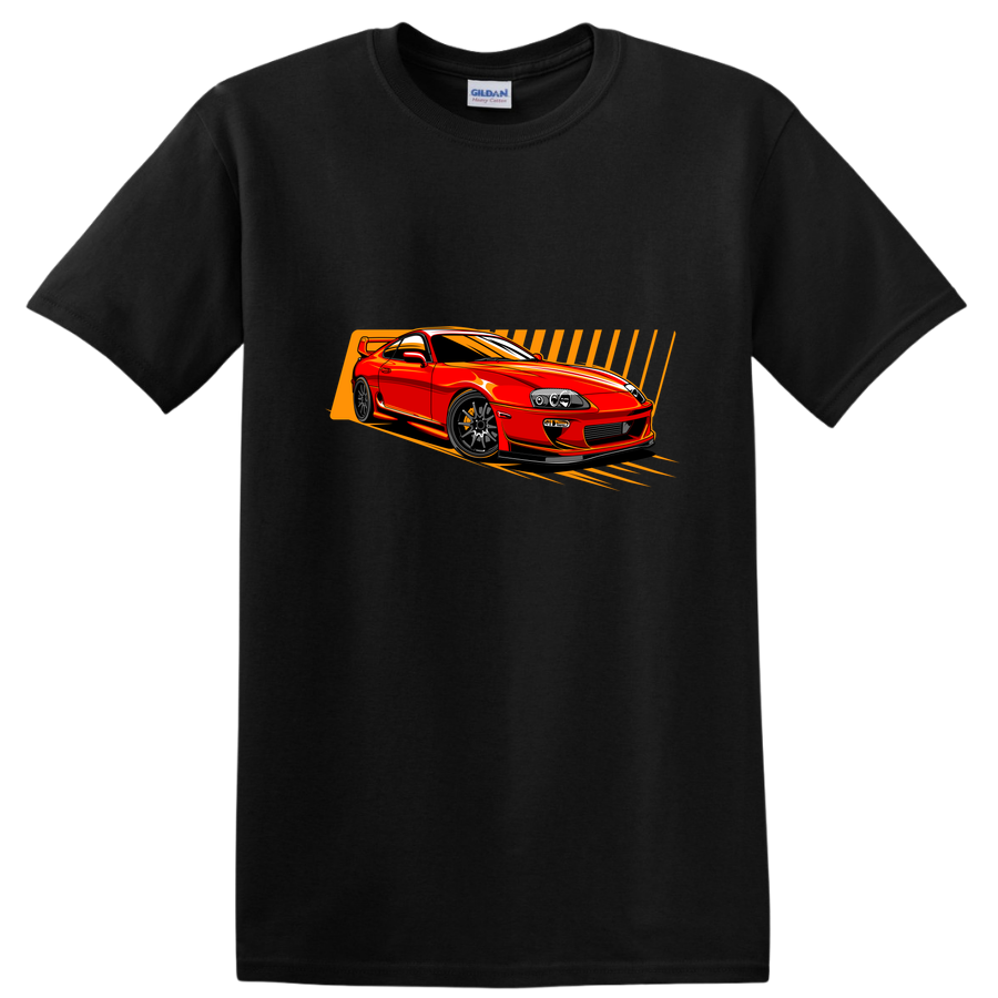 Red Sports Car Graphic T Shirt Cool Car Lover Tee Motor Enthusiast Automotive