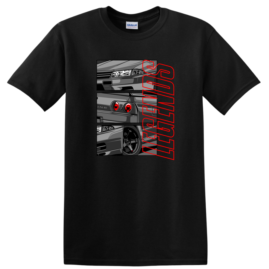 Skyline Car Graphic T Shirt Racer Tee Automotive Apparel Enthusiast Design