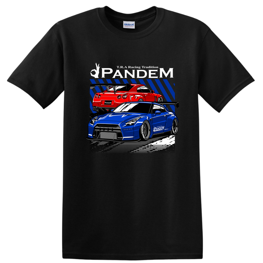 Car T Shirt Cool Blue Red Sports Cars Graphic Tee for Auto Enthusiasts