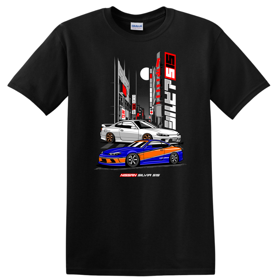 Silvia S15 JDM Car T Shirt Street Racing Graphic Tee Automobile Design