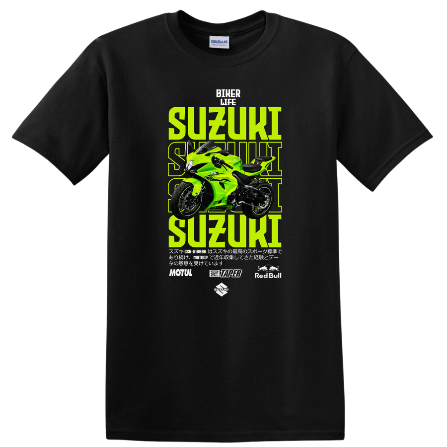 Green Motorcycle Graphic T Shirt Cool Biker Tee for Motorcycle Enthusiasts